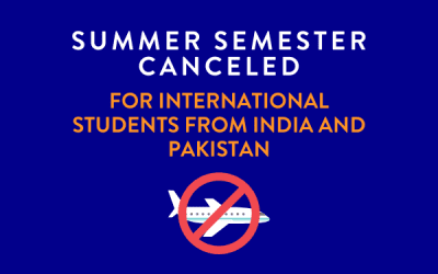 Summer Semester Cancelled due to Travel Ban